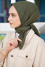 Organic Scarfs Kadın Testtür Mio Caz Eşarp Hijap Modeli 100 x 100 Beden
