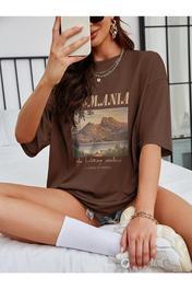 DAXİS Sportwear Company Baskılı Oversize Unisex Tshirt 2XL Beden