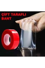 MeyZone Çift Taraflı Bant Şeffaf Silikon Bant Güçlü Yapıştırıcı Montaj Bandı 10mm X 5 Metre