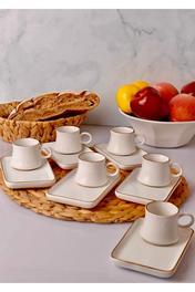 Carmen Soft 6’lı Alya Sunumlu Kahve Fincan Takımı