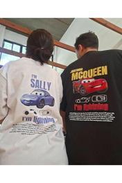 NOKAY Mcqueen Car Detail Oversize Unisex T-shirt Tek Parça M/S Beden