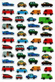 Limmy Sticker Kabartmalı A4 Boyutunda Stiker Defter, Planlayıcı Etiket, (lim079) - Mini Arabalar