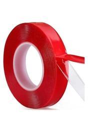 ORHUNOTO Çift Taraflı Silikonlu Şeffaf Bant 10mm X 2m Su Geçirmez Süper Güçlü Montaj Band Akrilik Çiftbant