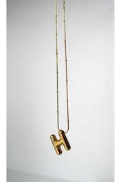 doi aksesuar Çelik Balon Harf Kolye H Harfi 45 cm Beden