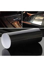 MeyZone 5d Karbon Fiber Folyo Ultra Parlak Hava Kanallı Araç Döşeme Kaplama Folyosu 30 Cm X 1 Metre
