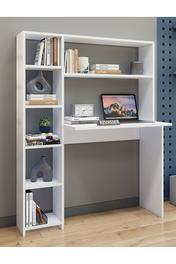 Revasser Kitaplıklı Çalışma Masası Beyaz