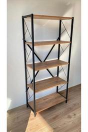 BC BUTİK AKSESUAR Net Plus Kitaplık 5 Katlı Dekoratif Raf