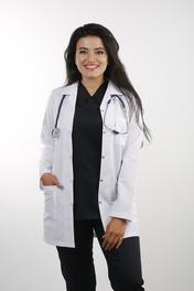 EMIR Kadın Beyaz Uzun Kollu 80 Cm Ceket Yaka Alpaka Öğretmen Doktor Eczacı Hemşire Önlüğü M Beden