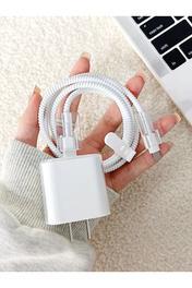 Iphone 18w/20w Uyumlu Şarj Aleti Kılıfı, Şarj Kablo Koruyucu , Şarj Koruyucu Şeffaf Kılıf