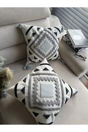 Reset Punch Nakışlı 2adet Kırlent Kılıfı 43 x 43 Beden