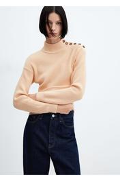 MANGO Woman Omuzları düğmeli fitilli kazak M Beden