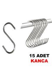 Weblonya Metal S Kanca Tel Askılık Mutfak Askısı Dolap Gardırop Askısı (15 Adet ) 6000