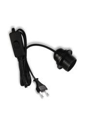 Arapuarlı Aç Kapa Anahtarlı Fişli Kablo Duy 2 Metre Siyah 1656