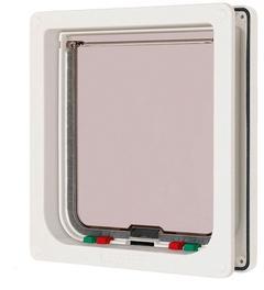 Büyük Kedi ve küçük Köpek Kapısı L 4 yollu Kapı 181 x 196 mm Beyaz