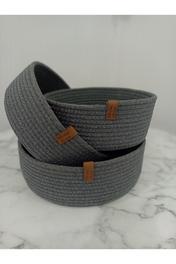 MADAM Hasır Sepet, Çok Amaçlı 3lü El Yapımı Organize Sepet