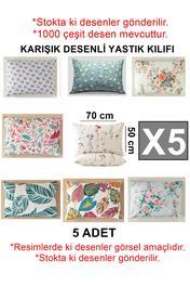 dakkorshome 5 Adet Gündelik Kullanım Karışık Desenli Yastık Kılıfı  Okuluk Düğünlük Yastık Kılıfı