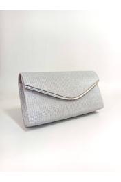 Kadın gümüş simli biyeli abiye çanta
