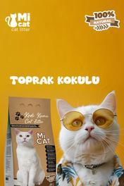 Mİ CAT 20 Litre Toprak Kokulu Kedi Kumu Koku Hapseden Aktif Karbonlu Süper Topaklanan Ve Tozsuz