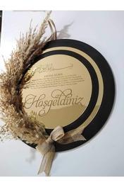 ecrin tuhafiye hobi Pleksi Ahşap Kapı Süsü Hoşgeldiniz Yazılı Kapı Süsü