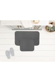 Madame Coco Mathılda 2'li Banyo Paspası - Antrasit - 50x80 Cm