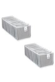 35 x 15 Hueva Home 2'li Akordiyon Organizer M Gardırop Kumaş Silinebilir. 2 Gri Kumaş