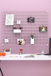 Roomie Home 60x80 Full Aksesuarlı Metal Fotoğraf Askısı Tel Pano Beyaz