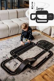 kalides Oyuncak Araba, Araç Parkuru (LARGE) -eğitici Ve Eğlenceli Yol Yapım Ahşap Oyuncak - Otoban Puzzle