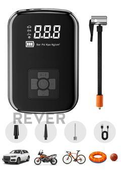 Rever Oto Araç Hava Kompresörü Şarjlı Dijital Ekran Araç Hava Lastik Şişirme Pompası Basınç Göstergeli