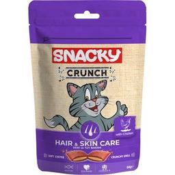 Snacky Crunch Hair &amp;amp; Skin Care - Tavuklu Yetişkin Kedi Bisküvisi 60 g - Deri ve Tüy Bakımı