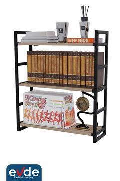 SEOWOOD Kitaplık 3 Katlı Süper Kalite Siyah Raf