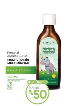VOOP Multivitamin Multimineral Portakal Aromalı Şurup - 150 ml (11 VİTAMİN & 5 MİNERAL)