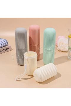 KaktüsKedi 4'lü Set Aksesuar Taşıma Kabı Gözlük Diş Fırçası Diş Macunu Saklama Kutusu - Diş Fırçalık