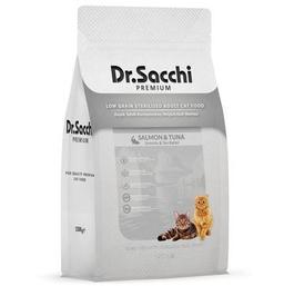 Dr. Sacchi Düşük Tahıllı Kısırlaştırılmış Yetişkin Kedi Maması Somon ve Ton Balıklı 1,5 kg