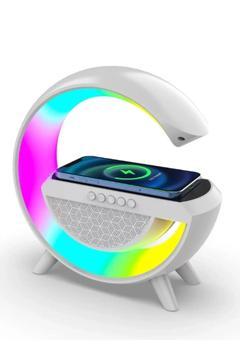 Akıllı Gece Lambası Speaker Bluetooth Hoparlör Kablosuz Şarj Rgb Masa Lambası Yatak Odası Dekor