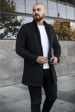 Dar Kesim Dik Yaka Kaşe Mont