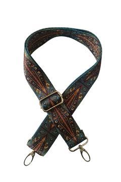 Polyester Kolon Ayarlanabilir Çanta Sapı - Telefon Askısı (120 CM) / yeşil antik desen Desen