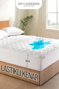 Sıvı Su Geçirmez Kapitone Fitted Full Kenar Tek Kişilik Çift Kişilik Bebek Çocuk Yatak Alez