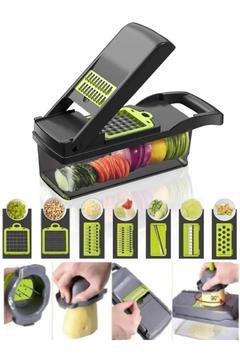 Acarlar 14 Parça Hazneli Sebze Doğrayıcı Dilimleyici Kesici Çok Fonksiyonlu Rende Seti