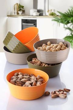 Çok Amaçlı 6’lı Kase Seti Çerez Sofra Servis Çerezlik Tabak Canlı renk