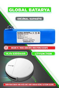 Dreame F9 Uyumlu Akıllı Robot Süpürge Bataryası 14.4v 5200mah Li-ion Pil (ORİJİNAL KAPASİTE)