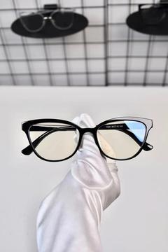 Mavi Işık Korumalı Gözlük Optik Uyumlu Çerçeve Kare Ekran Koruyucu Gözlük 56-16-145