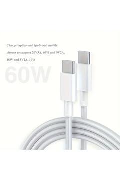 FXN-60W  Usb C To Usb C Type C Güç Kablosu Maksimum Güç Desteği Şarj Veri Aktarım Kablosu-1.5m