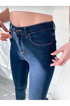 Ngbutika Full Likralı Koyu Mavi Skinny Jean Pantolon