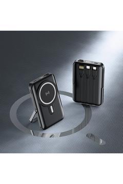10000 mAh 22.5W PD Hızlı Şarj ve 15W Magsafe Kendinden Kablolu Mini Güç Bankası