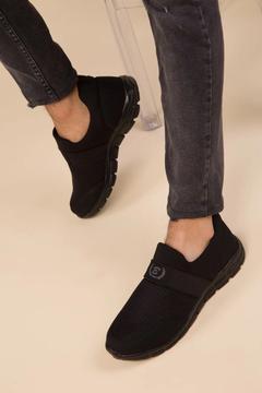 Black Sea Unisex Ortapedik Spor Ayakkabısı - Siyah - Siyah
