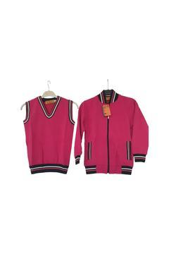 Kız çocuk okul hırka süveter kompakt penye 2 iplik