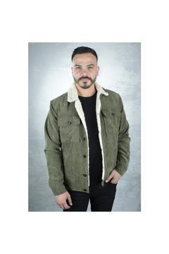 Erkek Kadife Düğmeli Mont 91016