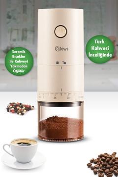 Kspg-4817 Şarjlı Ayarlanılabilir Kahve Ve Baharat Öğütücü Krem