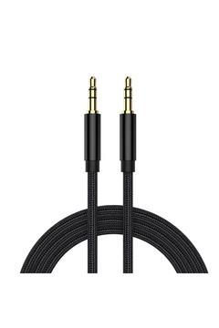 Aux To Aux 3.5mm Jack Girişli Örgü Ses Aktarım Kablosu Telefon Hoparlör Araç Aksesuarı