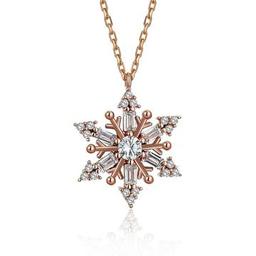 Rose Snowflake Necklace